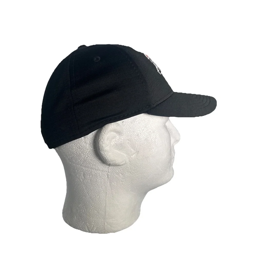 New Era 39THIRTY Flexfit Youth Baseball‎ Cap Black Red Woodpecker Logo